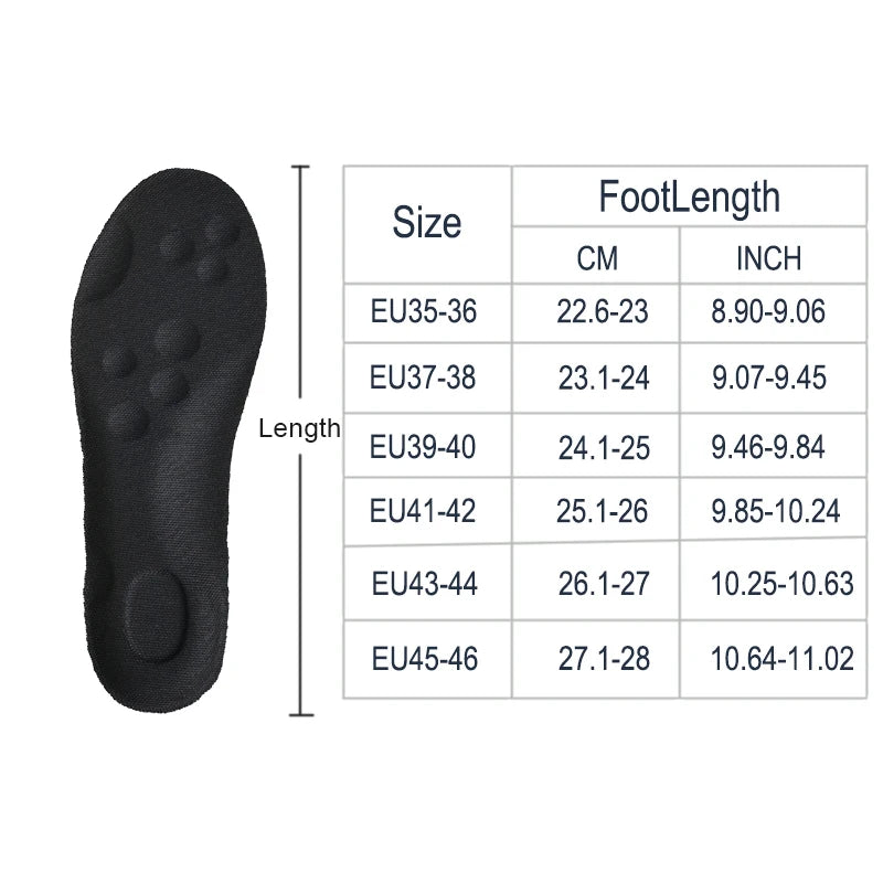 LumaStep Active™ High-Elastic Latex Sport Insoles